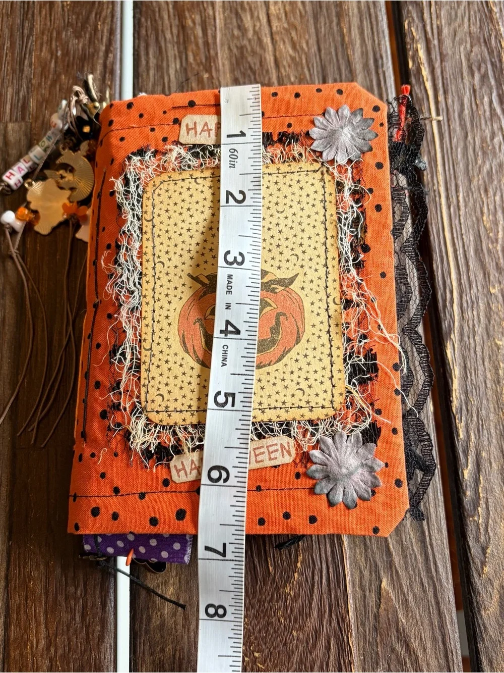 Halloween Junk Journal Small Handmade Decorated 3 Sig Pumpkin Jack O Lantern
